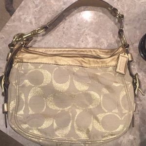 Authentic Rare Gold Coach Bag